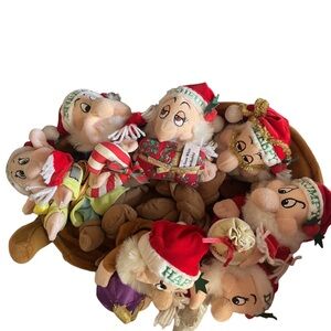 Disney Holiday 7 Dwarfs Christmas Sleigh Decor Vintage